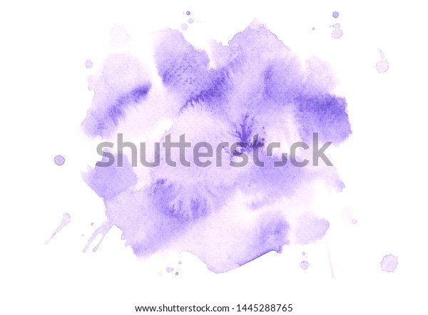 Purple Watercolor Stain Paint Stroke Background Stock Illustration ...