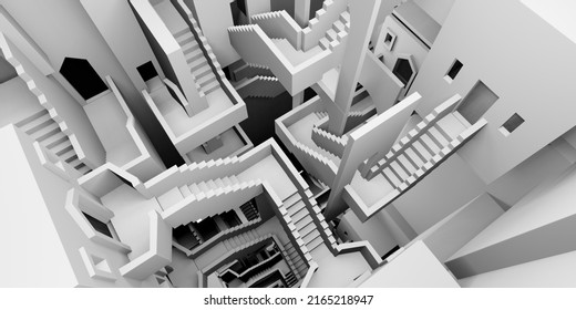 Purple White Stairs 3d Render Stock Illustration 2165218947 | Shutterstock