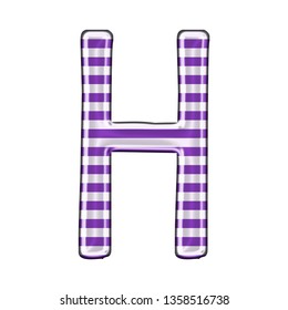 Purple White Striped Letter H 3d Stock Illustration 1358516738 ...