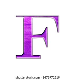 Purple Wood Textured Letter F 3d Stock Illustration 1478972519 ...