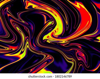 Purple Yellow Red Psychedelic Swirl Trippy Artwork Abstract Acrylic Background