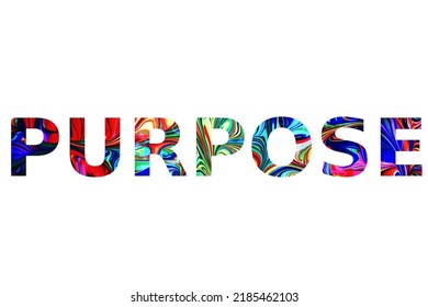 Purpose Typography Text Banner Word Purpose Stock Illustration ...