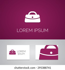 Purse Logo Template Icon Design Elements With Business Card 
