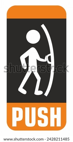 Push Door Icon Logo Vector Image