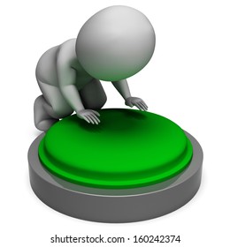 Pushing Green Button Shows Start Or Commence