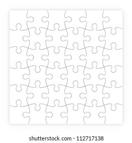 Similar Images, Stock Photos & Vectors of White puzzle, vector ...