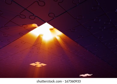 Puzzle Connection Logical Intelligence Concept