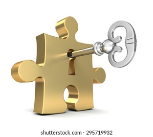 puzzle and key