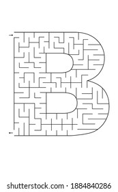 Puzzle Maze Form Letter B Stock Illustration 1884840286 | Shutterstock