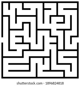 Puzzle Maze In Square Format As A Game Or Solution Concept