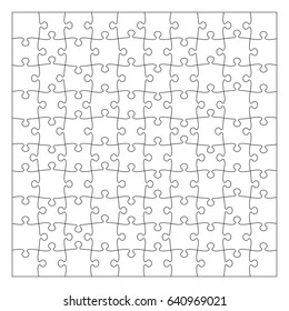 100 Piece Puzzle Template from image.shutterstock.com