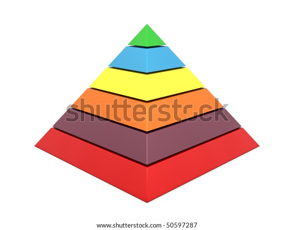 Pyramid Chart Multi Color Isolated On Stock Illustration 50597287