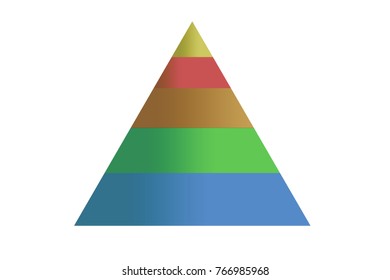 Pyramid Diagram Four Component Layers Colors Stock Illustration 204369523