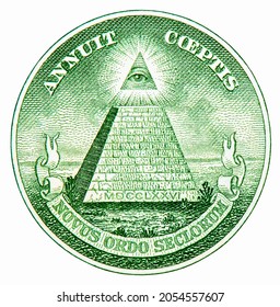 Pyramid Eye Providence Extreme Pyramid Banknotes Stock Illustration ...