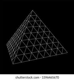 Pyramid Molecular Grid Technology Style Futuristic Stock Illustration ...