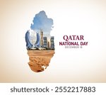 Qatar National Day. Modern Qatar city background concept.