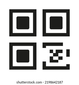 QR Code Or Qrcode Icon. QR Code Scan Illustration 