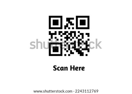 QR code Scan Here icon button