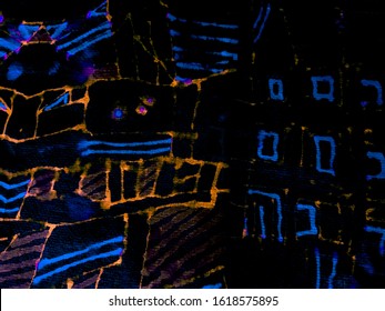 Quadrangle Template. Vivid Trendly Geometric. Neon Texture. Rainbow Stripes Geometric. Fluorescent Creative Artistic Background. 80 Pattern Style.