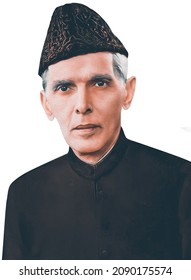 Quaid day illustration painting Quaid-e-Azam Muhammad Ali Jinnah 25 December