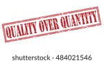 quality over quantity stamp