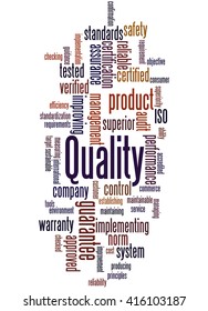 Quality Word Cloud Concept On White Stock Illustration 416103187 ...