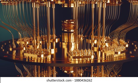 Quantum Computer 2c4645 Background Closeup 3d Render