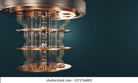 Quantum Computer Background 3d Render