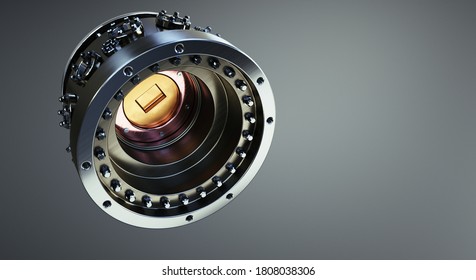 Quantum Computer Vacuum Chamber 3d Render