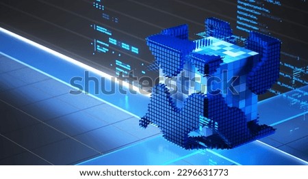 Quantum Computing Futuristic Technology Digital Cyberspace 3d Illustration