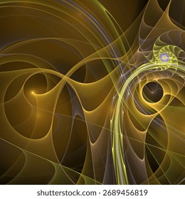 Quantum Dynamics series. Background design of swirling, twisting, interacting wave pattern on the subject of modern science and research.