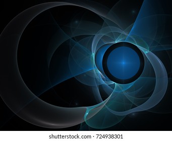 Quantum Vacuum Fluctuations. Boson Fractal, Computer Generated Abstract Background