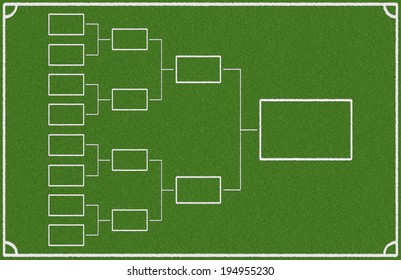 Quarter Final Chart On Green Background Stock Illustration