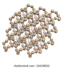 Quartz (a-quartz, SiO2) Crystal Structure