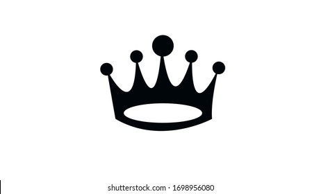 Queen Crown Icon Over White Background Stock Illustration 1698956080 ...