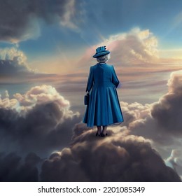 Queen Elizabeth Ii Watching From Heaven 