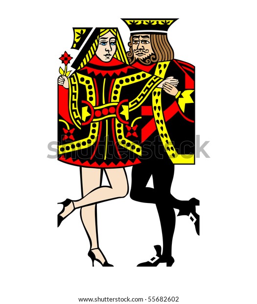 Queen King Cards Dancing Tango Stock Illustration 55682602 Shutterstock