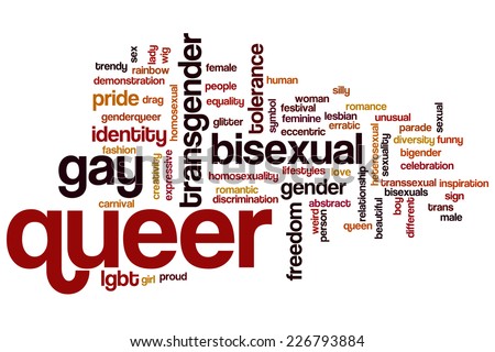 Queer word cloud concept