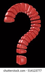 question mark 3d rendering