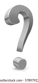 question mark 3d rendering 