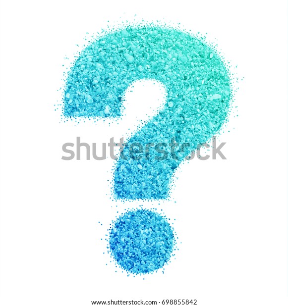 Question Mark Beach Sand Small Shells : illustration de stock 698855842 ...
