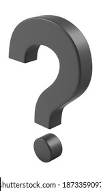 Question Mark Boxy Black 3d Illustration Stock Illustration 1873359097 ...