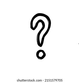 Question Mark Hand Drawn By Charcoal Stock Illustration 2151579705 ...