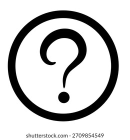question mark icon designed in a modern vector style. Fully editable EPS format