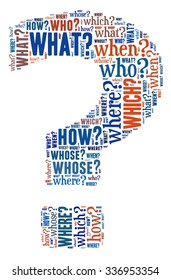 Question Mark Illustration Word Cloud Concept Stock Illustration ...