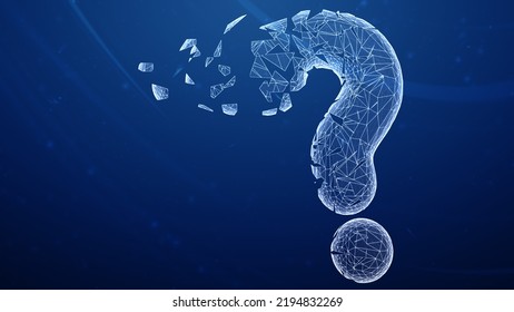 Question Mark On Blue Background 3d Stock Illustration 2194832269 ...