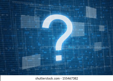 Question Mark On Digital Background 