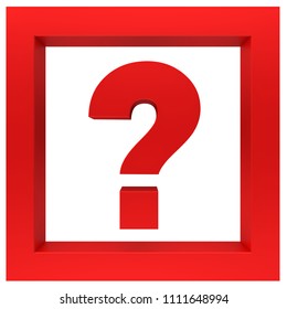 Question Mark Red 3d Rendering Icon Stock Illustration 1111648994 ...