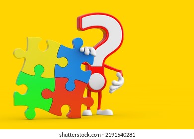 Question Mark Sign Cartoon Character Person Stock Illustration 