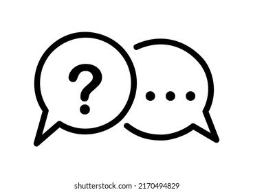 QUESTION MARK SIGN IN A SPEECH BUBBLE